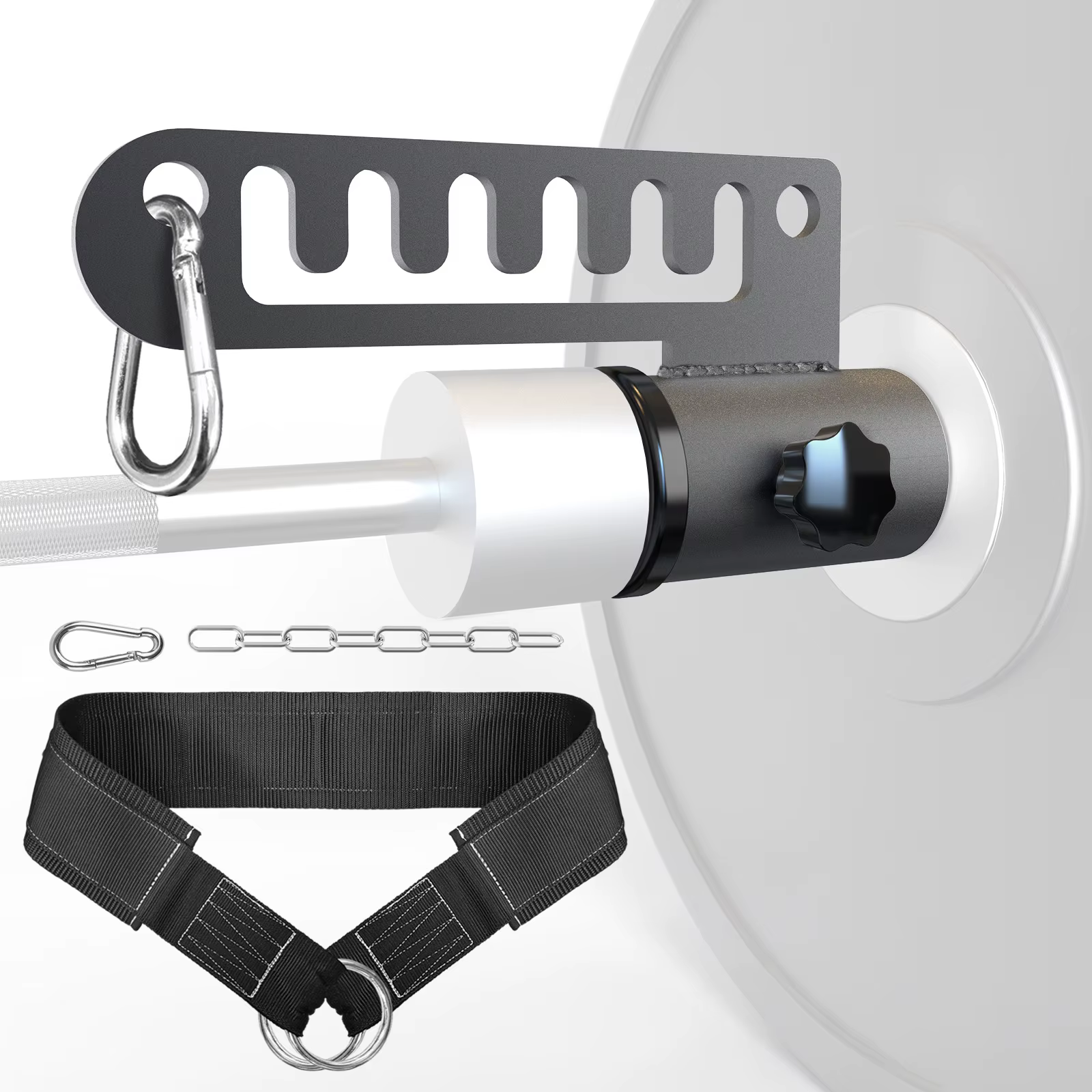 Fixation de squat à ceinture avec ceinture de trempage et chaîne pour haltères de 2", conception de 