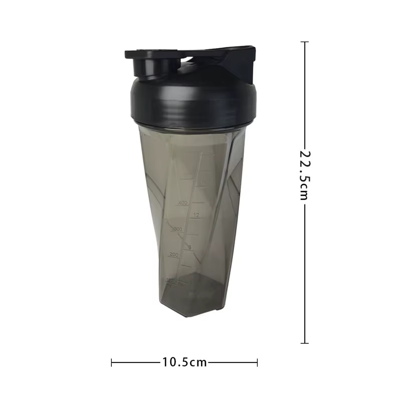 Bouteille shaker de 600 ml, bouteille shaker pour protéines, bouteille en plastique portable, boutei