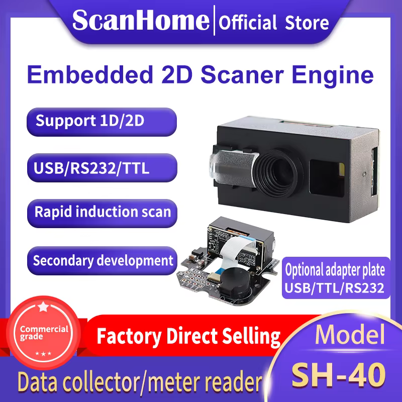 ScanHomePartners-Scanners de codes-barres intégrés, moteur de renouvellement de codes-barres, USB RS