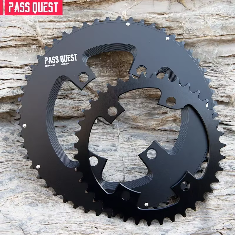 PASS QUEST 110bcd plateau pour Shimano 105 R7000 R8000 110 bcd Double anneau de chaîne de route 46/3