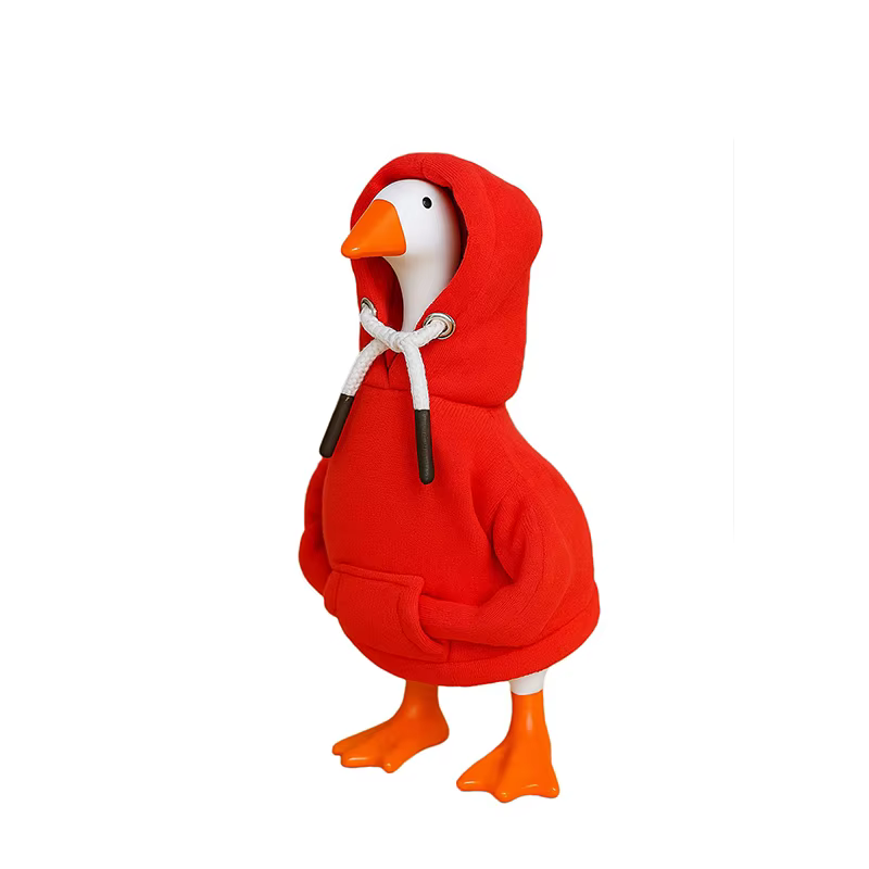 Sweat à capuche mignon portant une Figurine de canard, Mini articles de décoration de bureau pour la