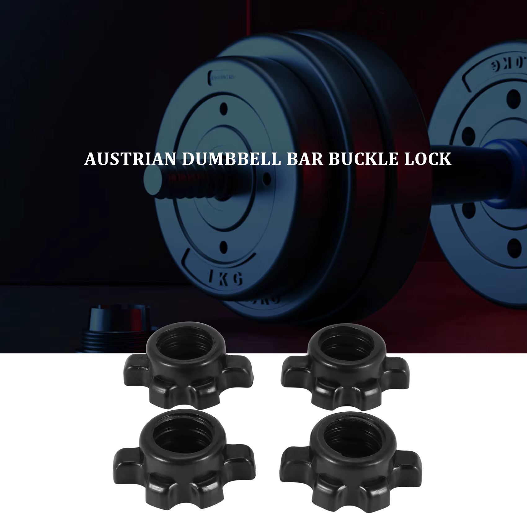 4 pièces haltère barre écrou haltères vis rotative pince haltère haltérophilie équipements de Fitnes