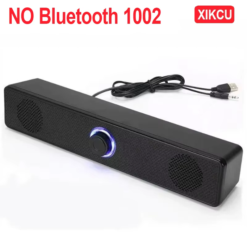 XIKCU barre de son sans fil Bluetooth et PC haut-parleur filaire barre de son alimentée par USB pour