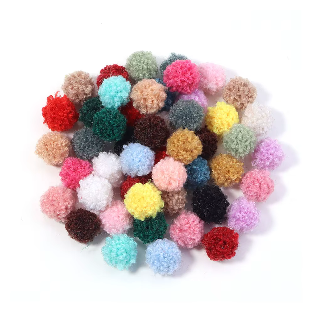 50/100 pièces moelleux doux Pom Poms en peluche Pompon balle 15/20mm bricolage artisanat Pompones jo