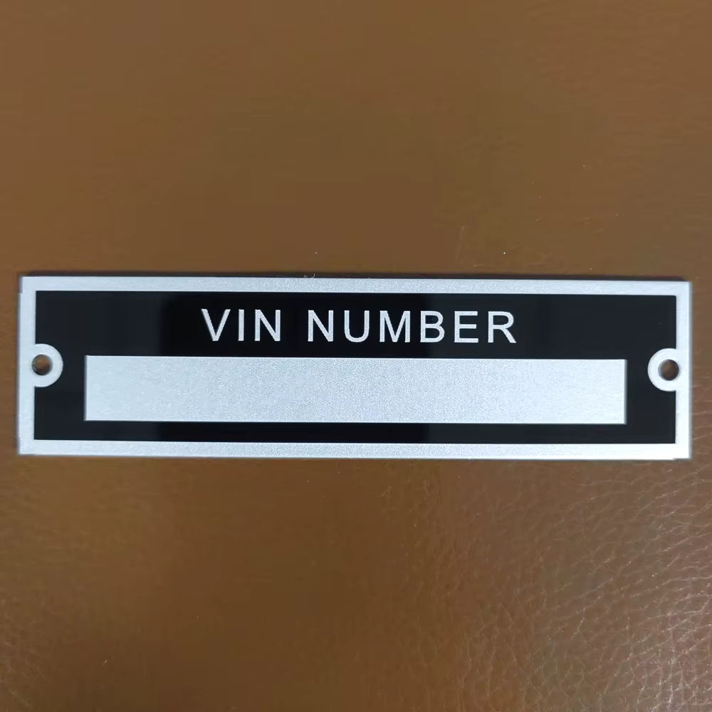 Étiquette d'identification en aluminium 95X25mm, plaque série VIN, numéro d'identification de véhicu