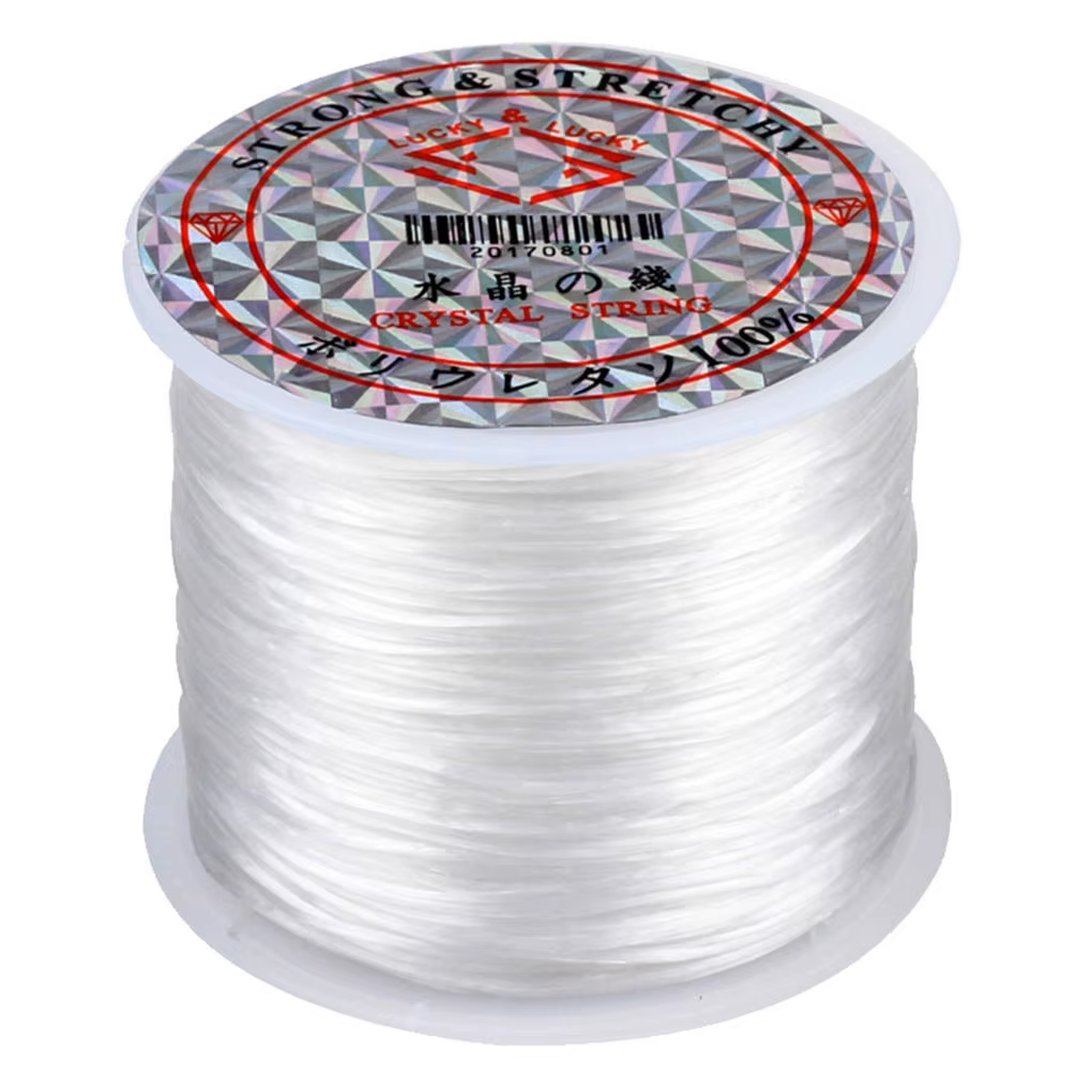 Fil élastique de 60 m/rouleau pour la fabrication de bijoux, cordon extensible pour bracelets, colli