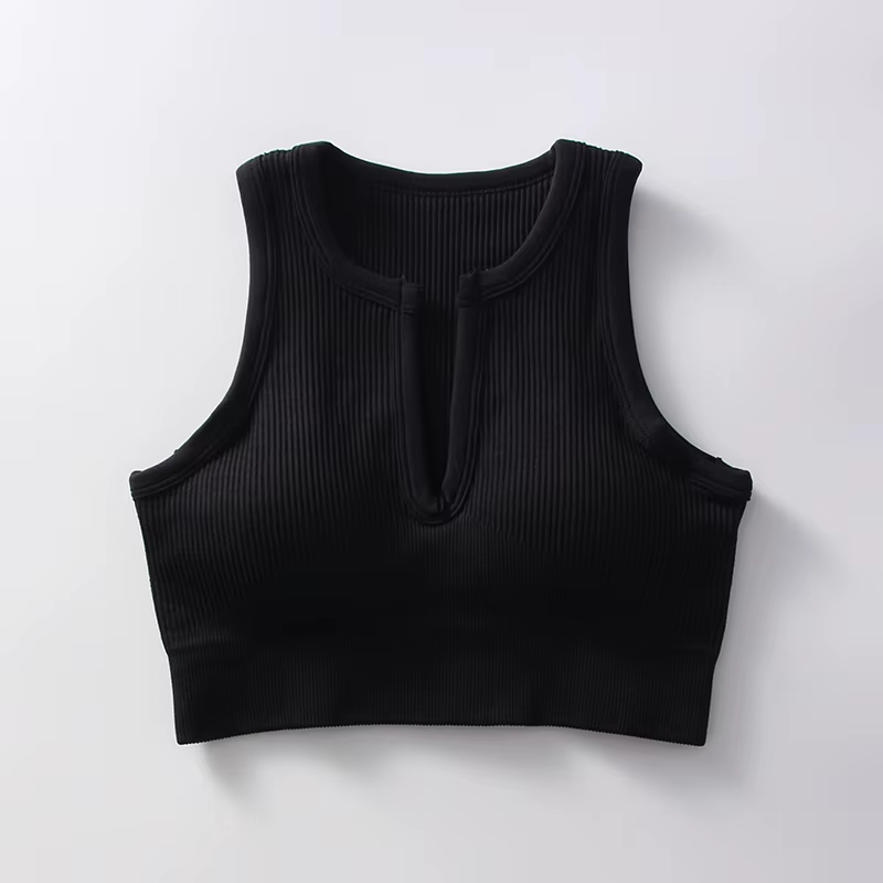 Gilet de sport d'été sans manches pour femmes, très élastique, absorbant la sueur, coussinet de poit