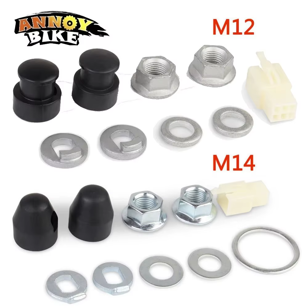 Écrou de moteur de vélo électrique M12 M14, accessoires de bicyclette, pièces d'essieu, écrou de blo