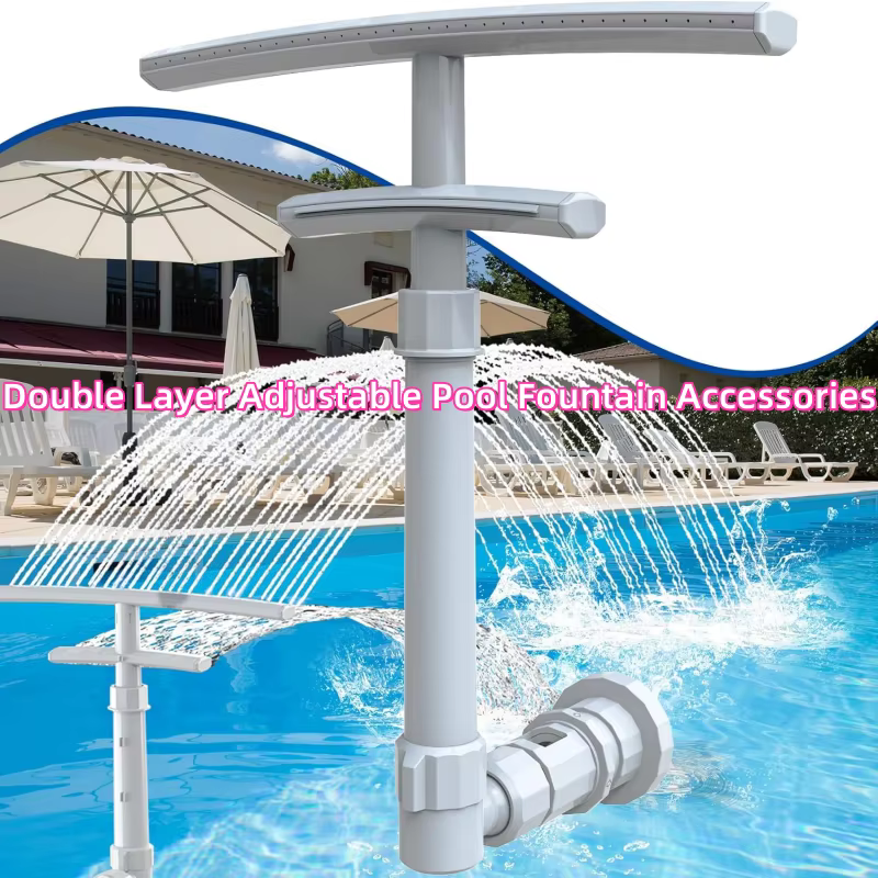1 accessoire de fontaine de piscine réglable Double couche, capable de 360 °   Rotation, facile à in