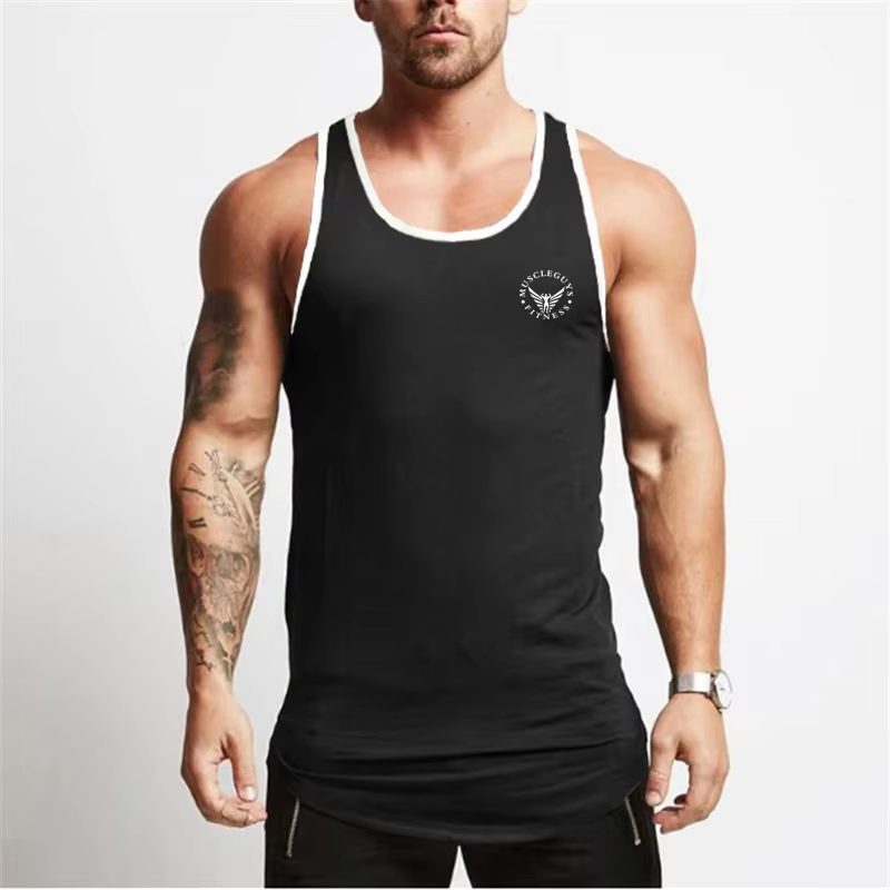 Gym musculation sport T-shirt entraînement Muscle gilet Fitness coton respirant sans manches T-shirt