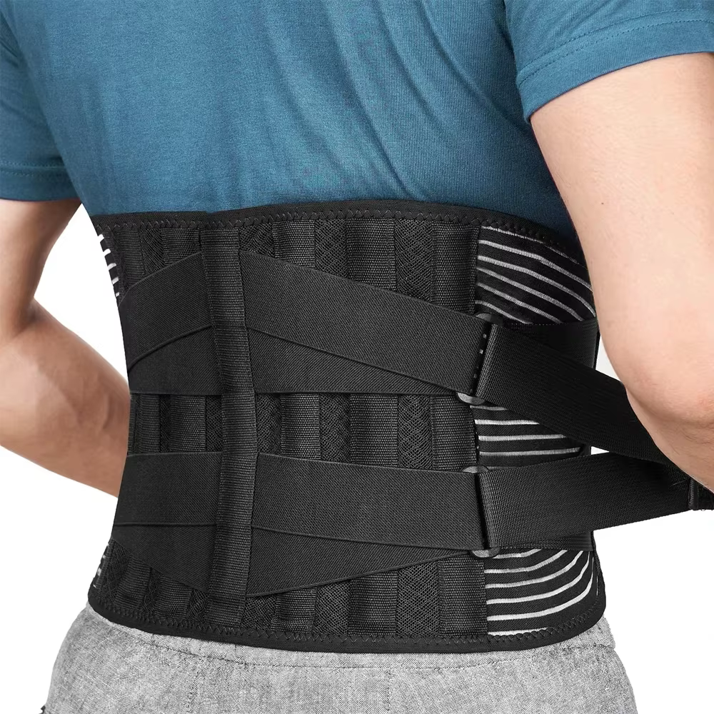 Orthèse du bas du dos avec 6 escaliers, soutien lombaire orthopédique antidérapant, coussin respiran