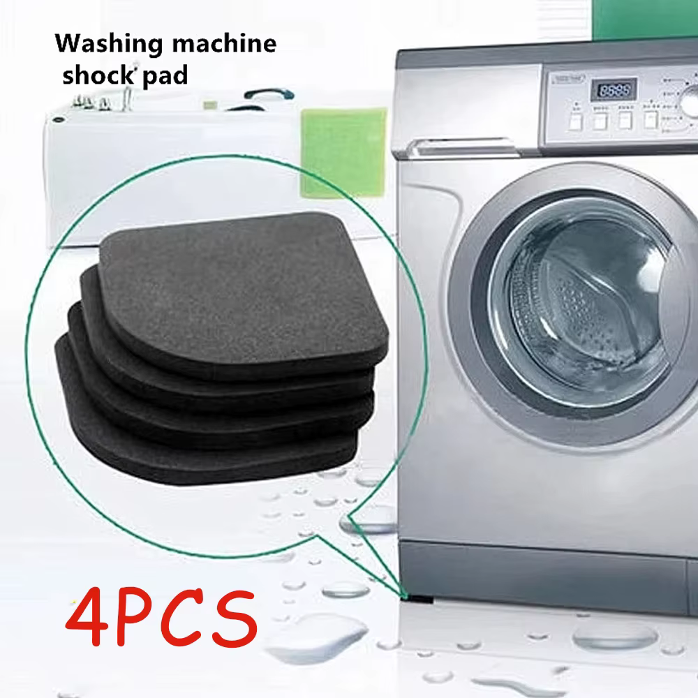 4 pièces/ensemble Nouveau tapis anti-vibration pour lave-linge, anti-choc, antidérapant, pieds de su