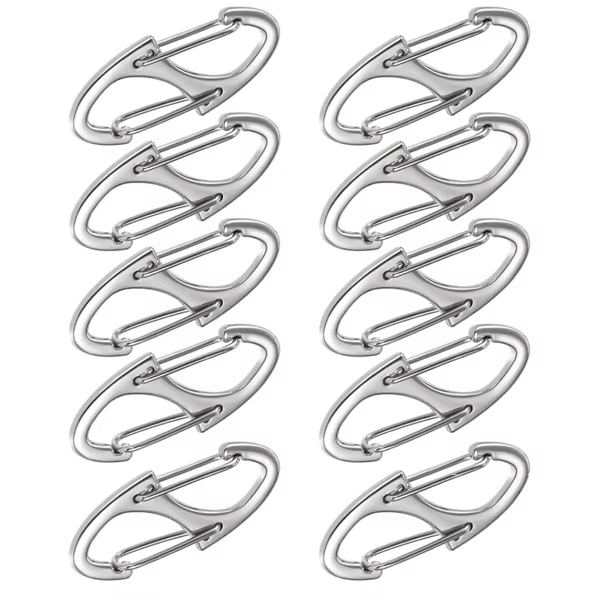 10 pièces pince à fermeture éclair Anti-vol dissuasion noir double ouverture sécurité fermeture à gl