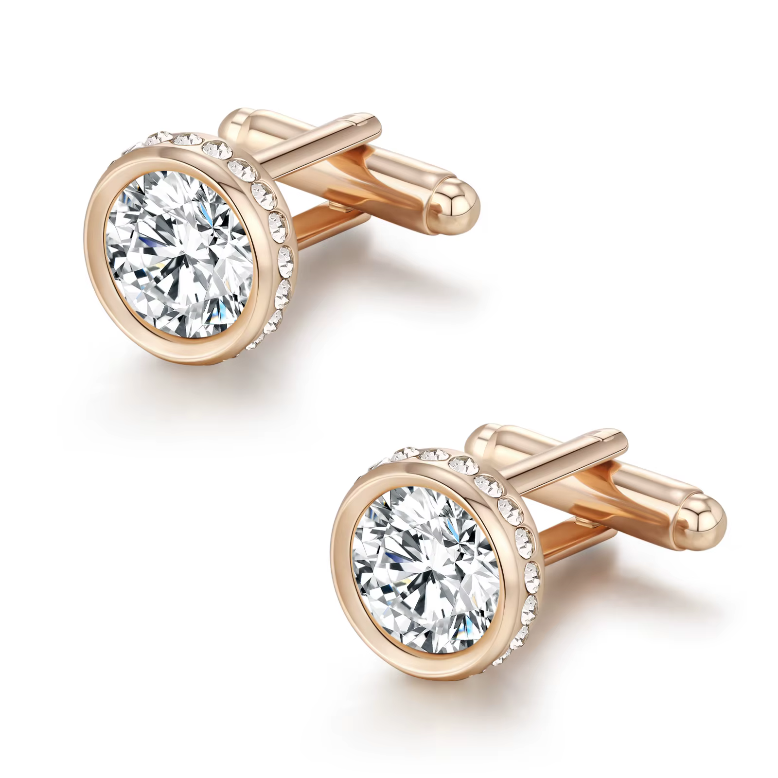 Boutons de manchette en cristal pour hommes pour mariage, accessoires de chemise de robe formelle d'