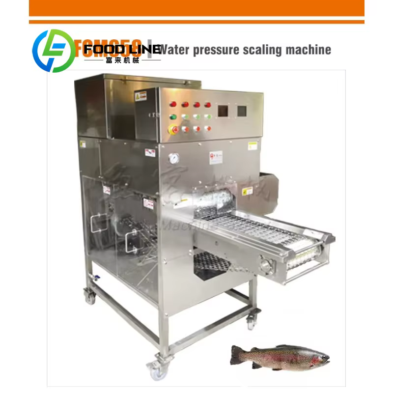 Machine à écailler les poissons à haute pression entièrement automatique personnalisée, équipement c