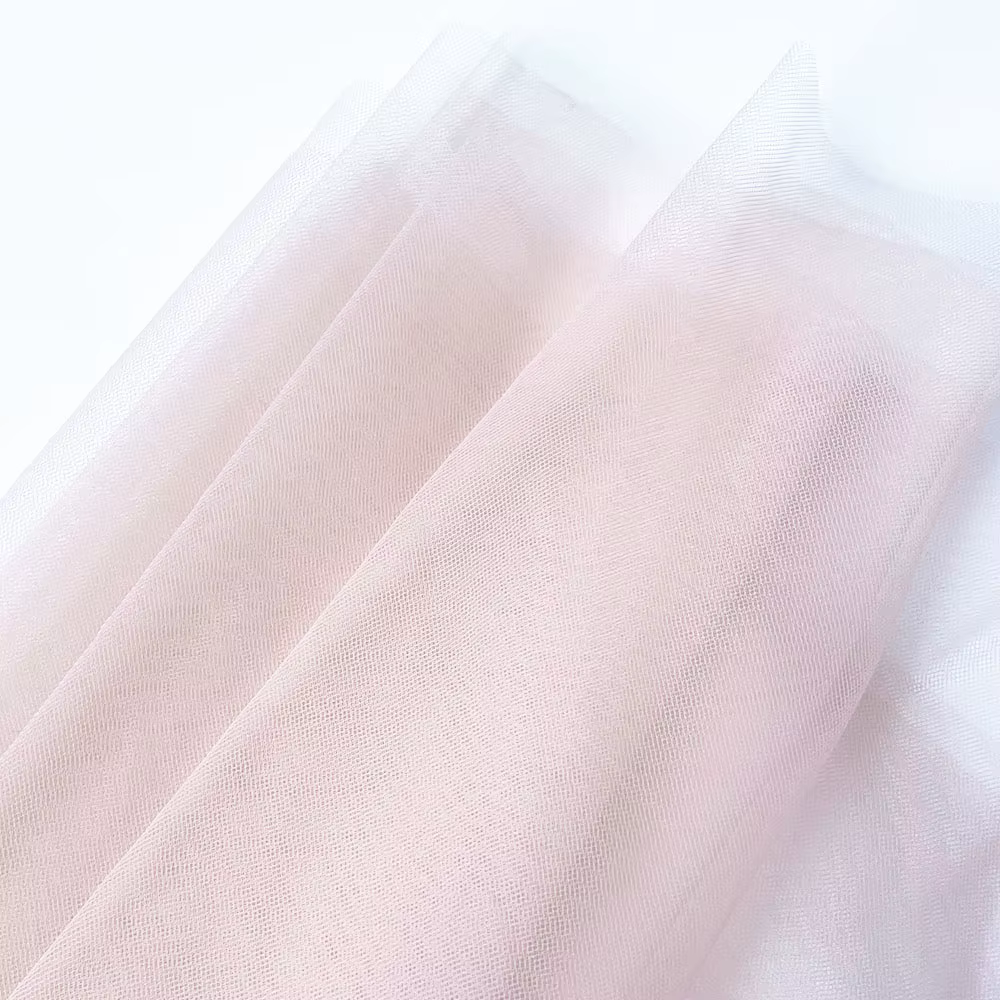 Tulle en maille de nylon pour vêtements de bricolage, pur document, chair chair, tissu fin doux, rob