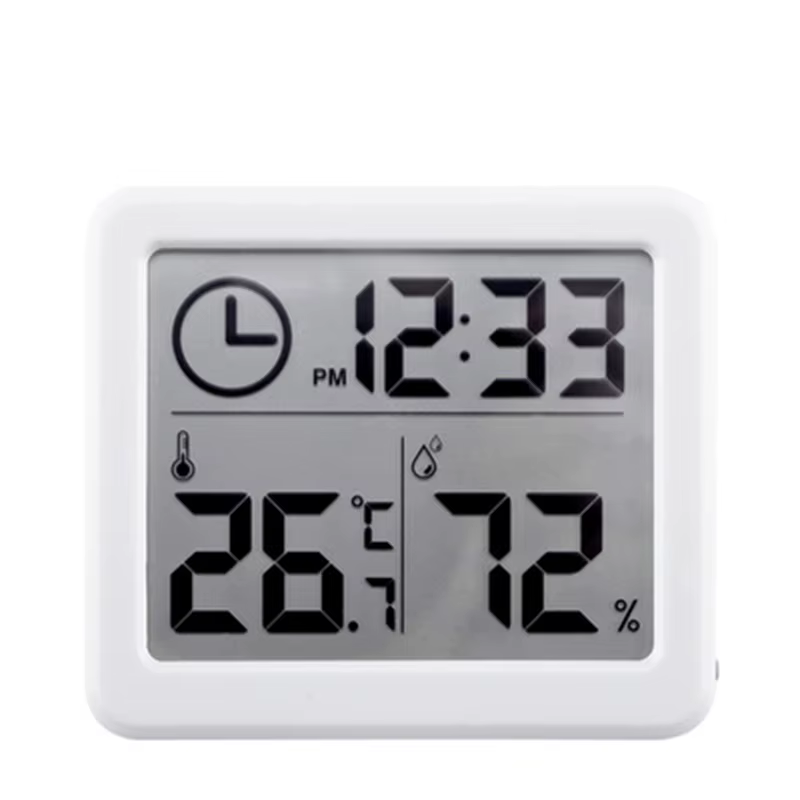NIDIBOU- Horloge numérique de bureau avec température et humidité, horloges murales pour la maison, 