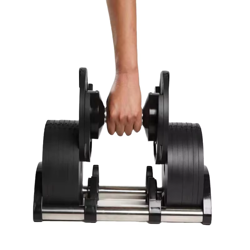 Équipement d'entraînement de force de gymnastique à domicile, incrément de 1kg, haltères à réglage r
