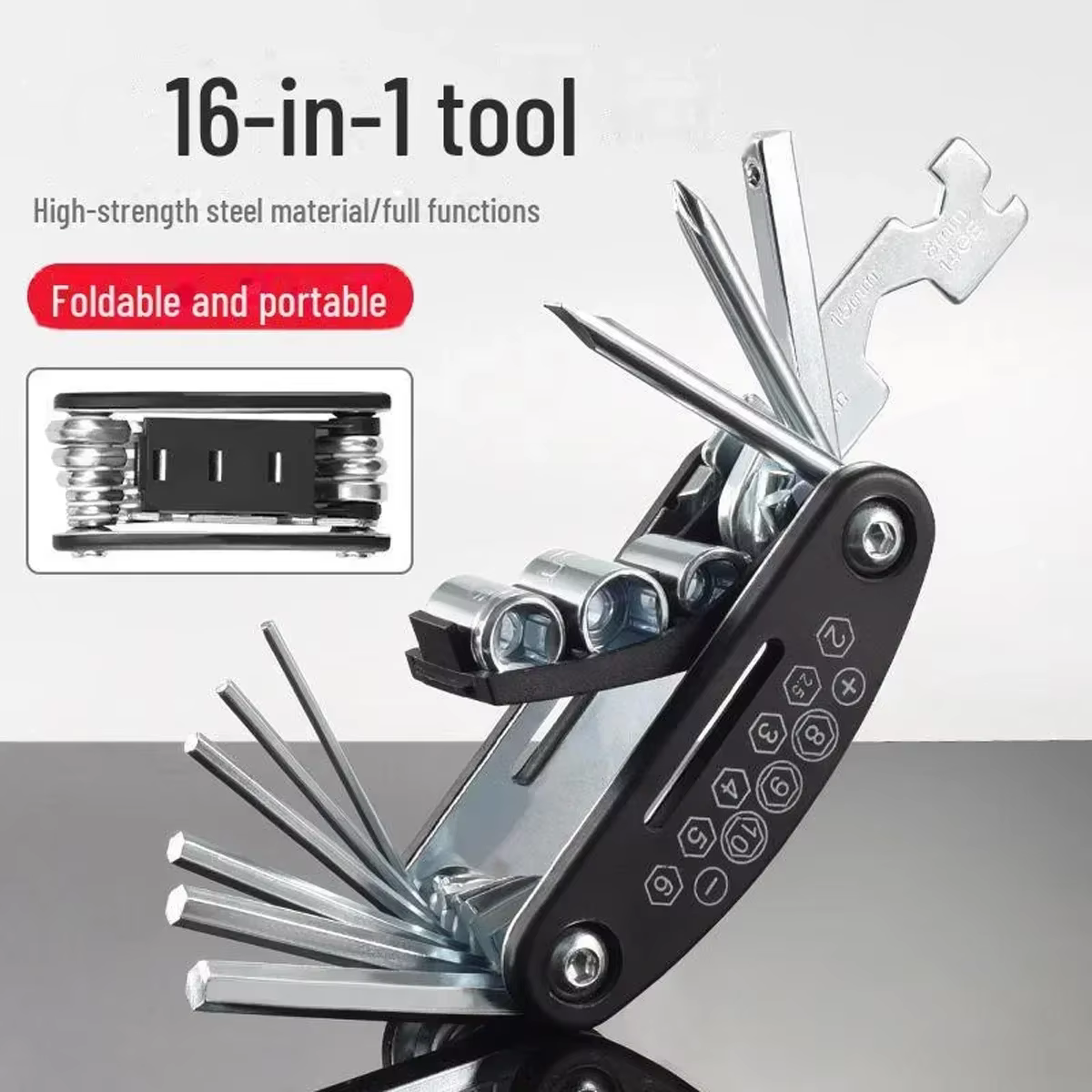 Kit d'outils de réparation de vélo portable, kit d'outils de réparation de vélo, pompe, patch pour p
