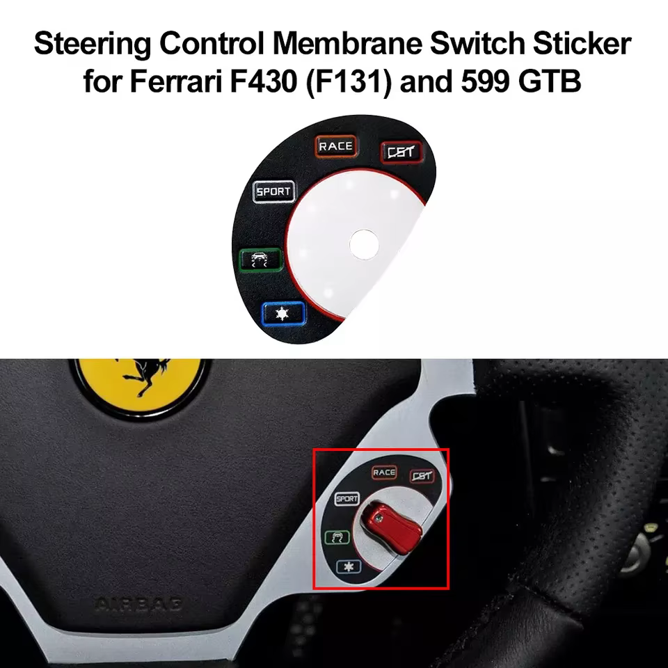 Autocollant de commutateur nouveau pour Ferrari 430 599, manettino de commande de direction