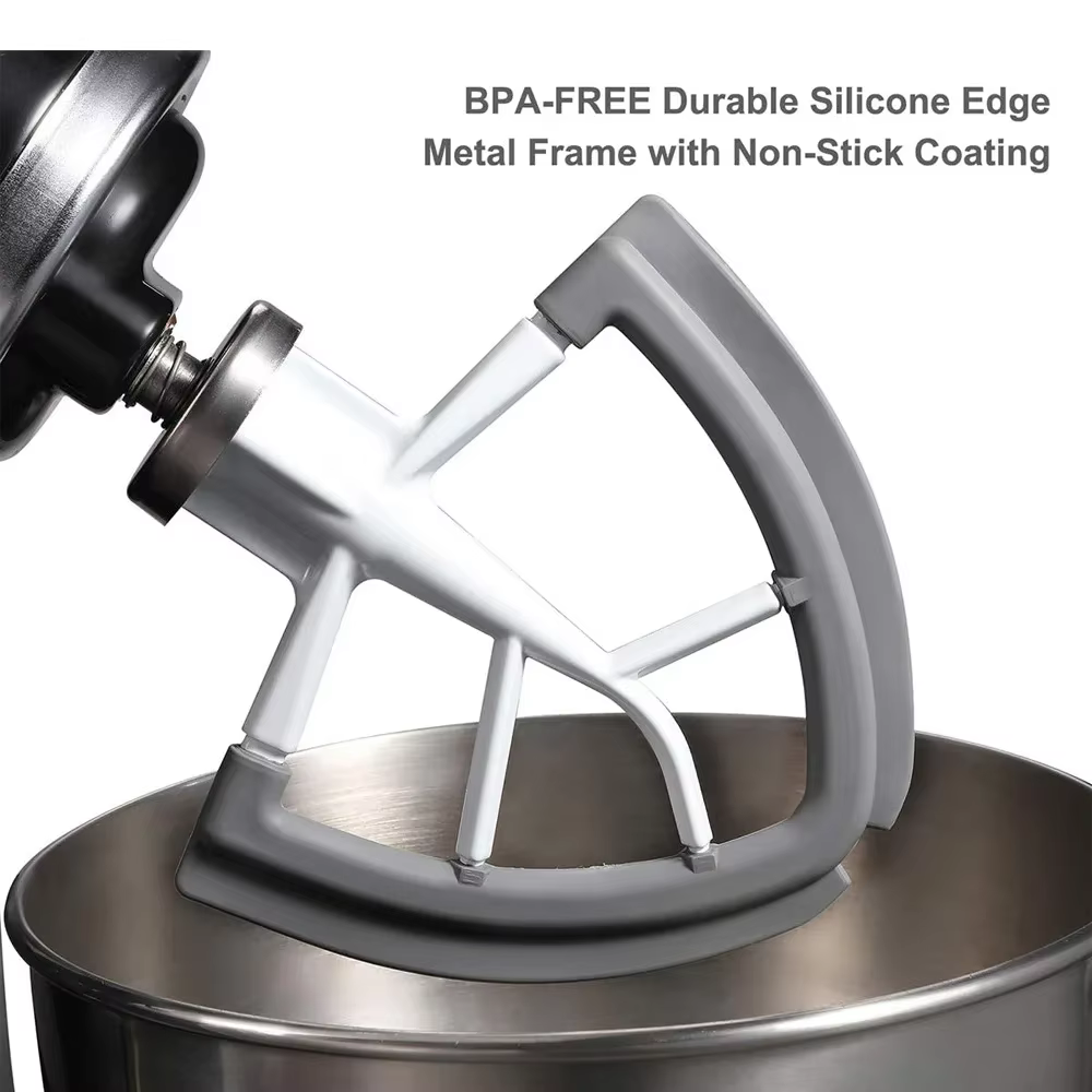 Batteur à bord flexible pour mélangeur KitchenAid 4,5-5 QT, accessoires de mélangeur sur socle à têt