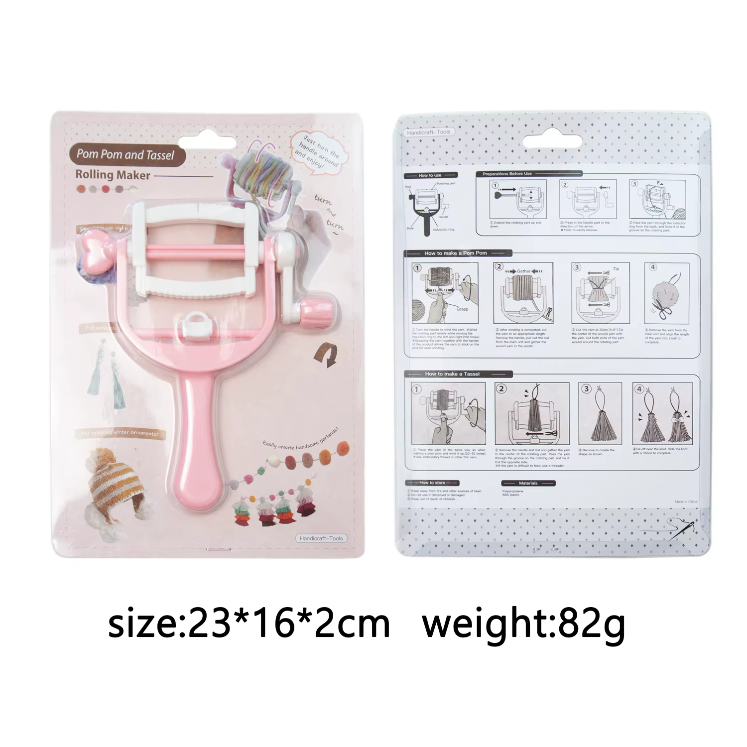 Outil d'enroulement de Pom Pom et de gland, pour boule de peluches, tissage d'aiguilles, bricolage, 
