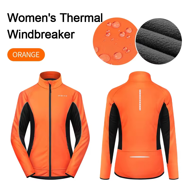 INBIKE hiver femmes vestes de cyclisme thermique polaire vêtements de vélo vélo de route coupe-vent 