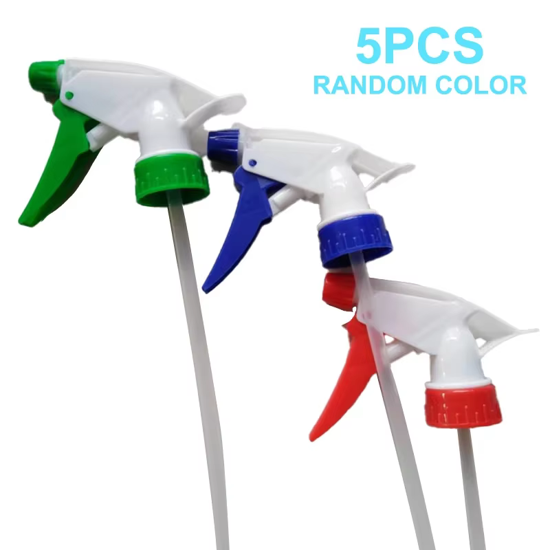 Ensemble de 5 flacons pulvérisateurs à gâchette, couleurs aléatoires, avec buse pour le jardin et le