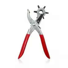 Perforateur de cuir robuste 1 pièce, 6 tailles réglables, perforateur manuel rotatif pour ceinture, 