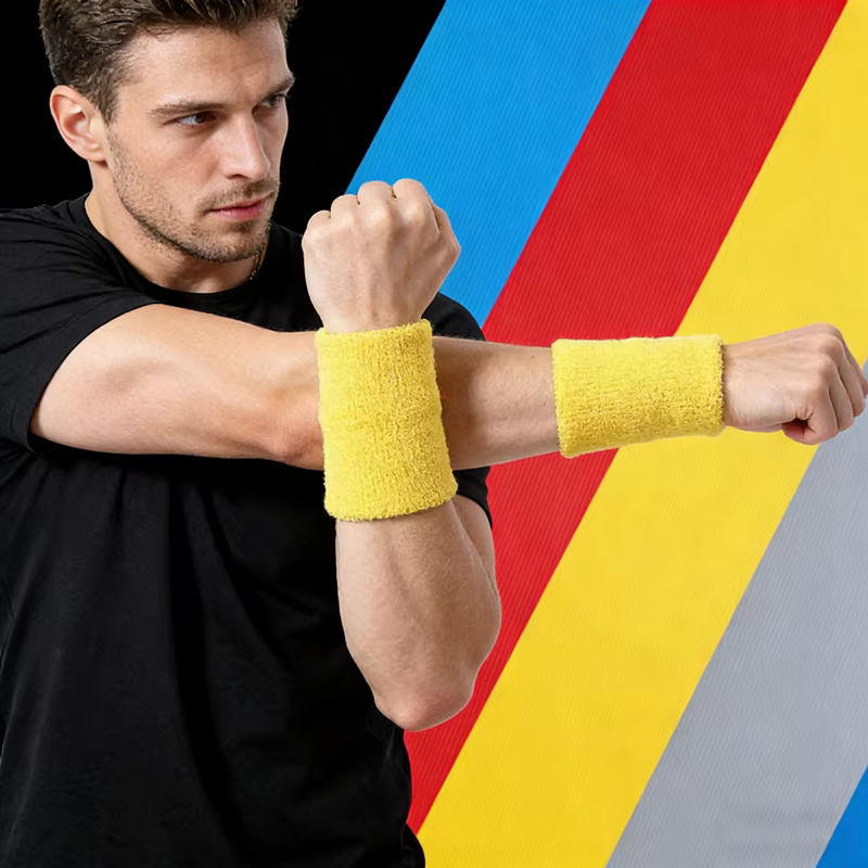 Haute qualité Sport sueur serviette bracelet coton élastique pansement main Sport bracelet gymnastiq