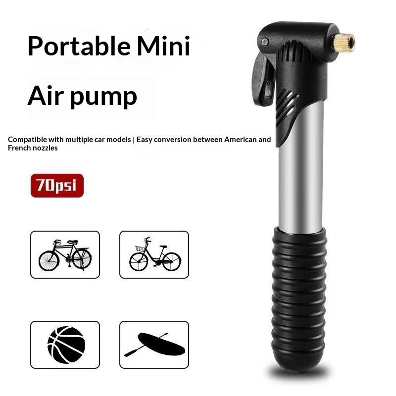Pompe à vélo portable mini avec support, pompe à air manuelle pour VTT, gonfleur de pneus de vélo, p
