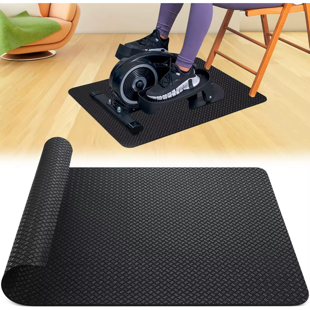 Tapis d'exercice antidérapant amélioré pour elliptique sous bureau, tapis de sol antidérapant pour a