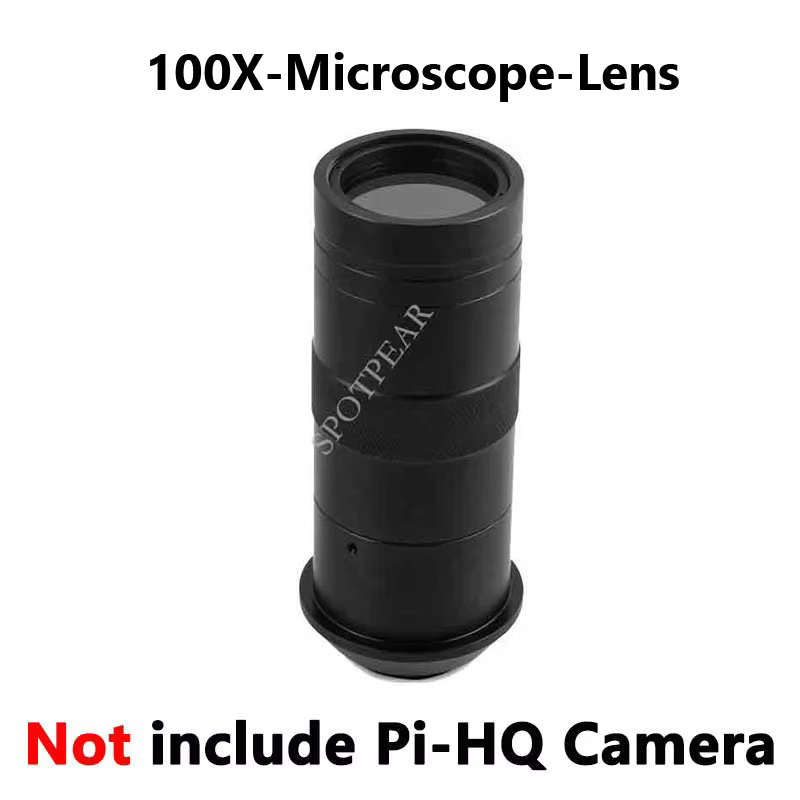 Caméra Raspberry Pi HQ, téléobjectif de haute qualité/microscope 100X/Zoom, objectif CS/C 12.3MP IMX