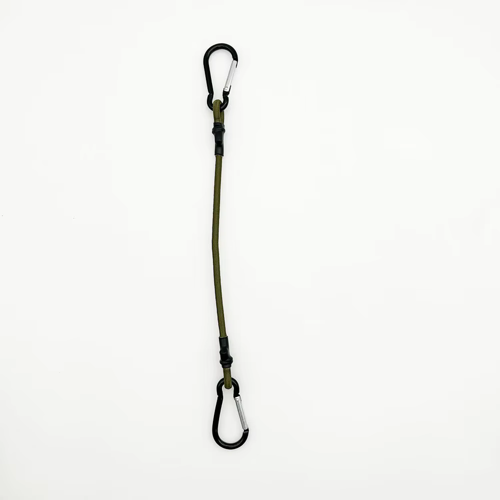 Cordon élastique en caoutchouc avec mousqueton, corde de rangement, sangles robustes pour camping en