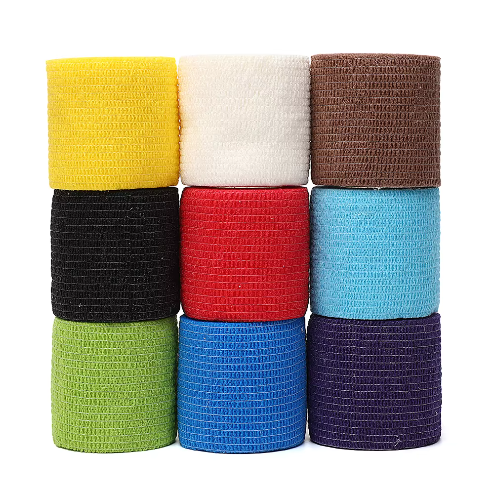 Genouillères élastiques auto-adhésives pour le sport, 4.8 m, 18 couleurs, doigts, chevilles, paumes