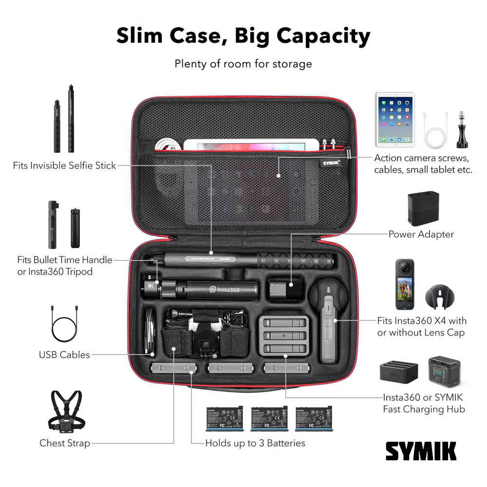 Étui Portable pour accessoires Insta360 X4, sac de protection, grand fourre-tout, pour étui d'access