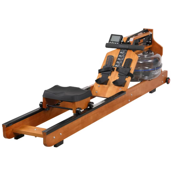 Machine à rames d'eau en bois cardio de gymnase de forme physique commerciale de grande intensité