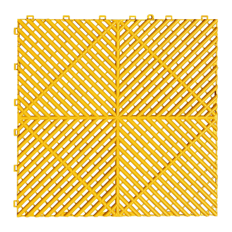 Dalles de sol modulaires antidérapantes et emboîtables pour garage – Tapis de sol en plastique PP/PV