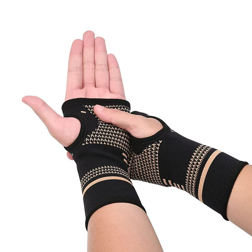 1 pièces bracelet de poignet en Fiber de cuivre élastique Sport pansement bracelet main soutien de g