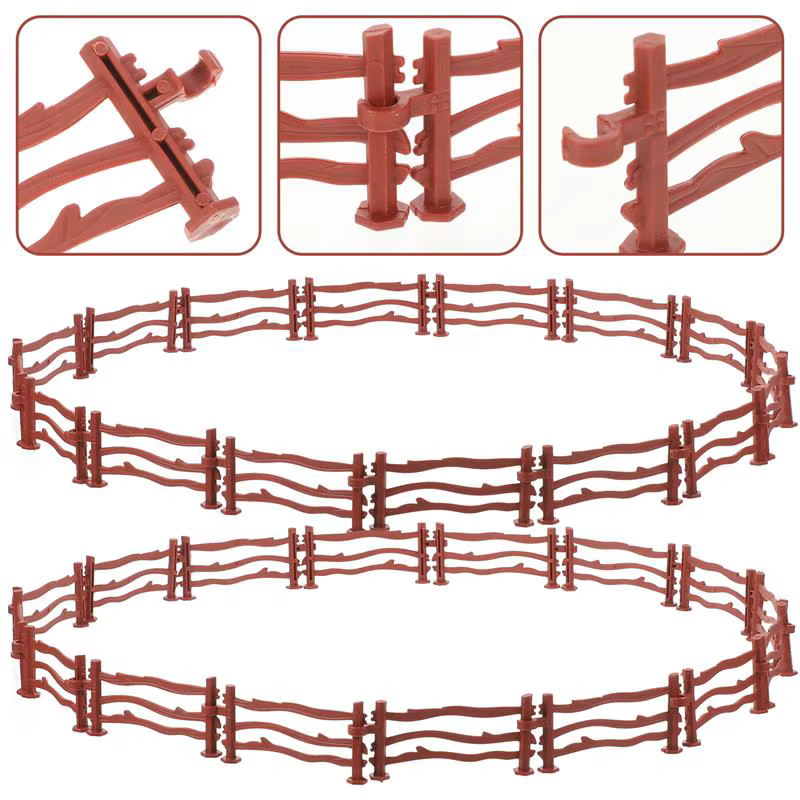 Accessoires de clôture de simulation, ferme, cheval, corral, panneau de jeu, modèle de grange, anima