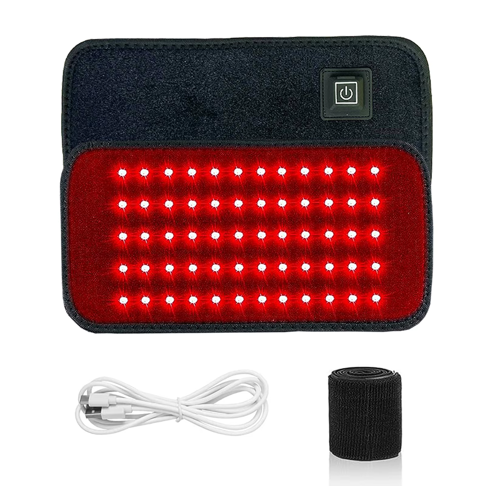 Ceinture de thérapie par la lumière rouge et infrarouge, 60 led, 850nm, 660nm, brûlure du dos, envel