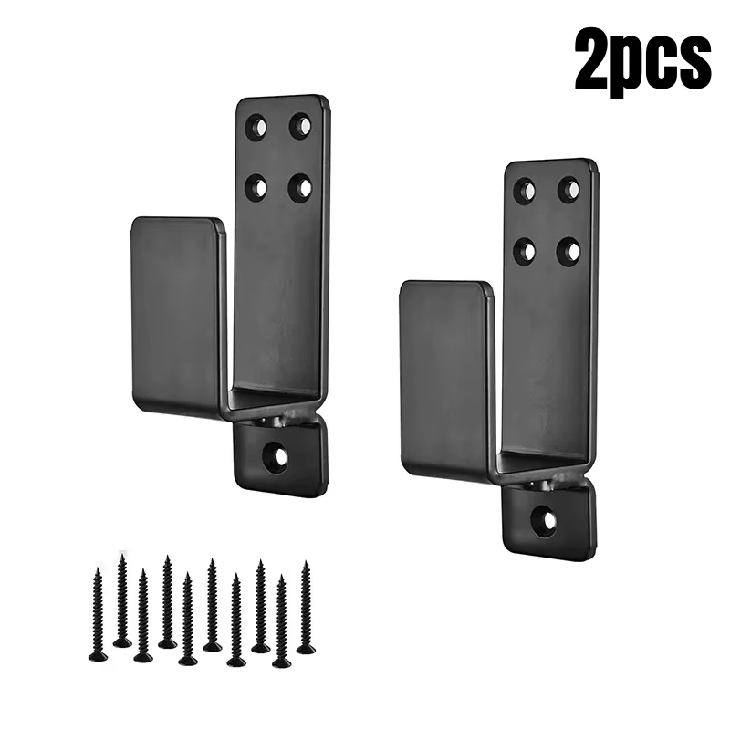 Supports de barricata de porte, 2 pièces, support de barre ouverte, support en U robuste en acier au