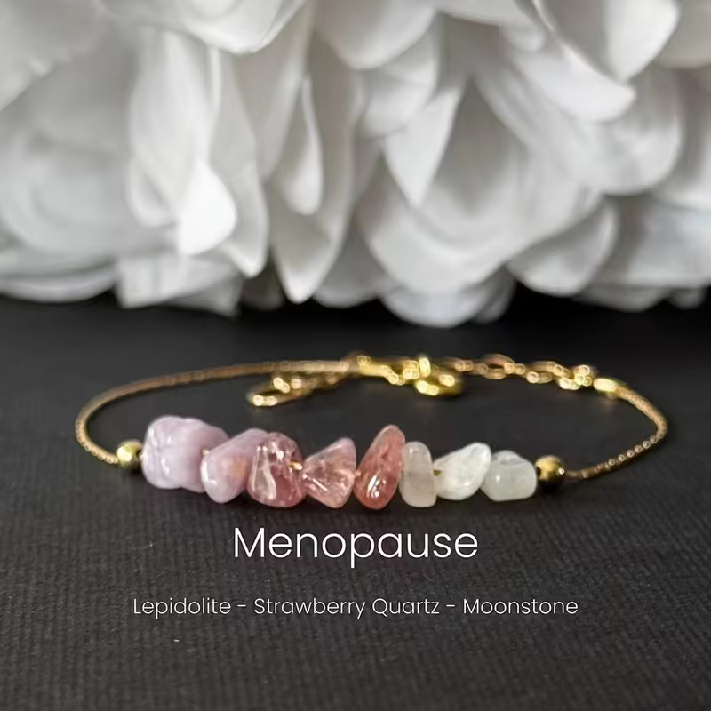 Bracelet en perles de quartz fraise et de pierre de lune pour femmes, bracelet en pierres naturelles