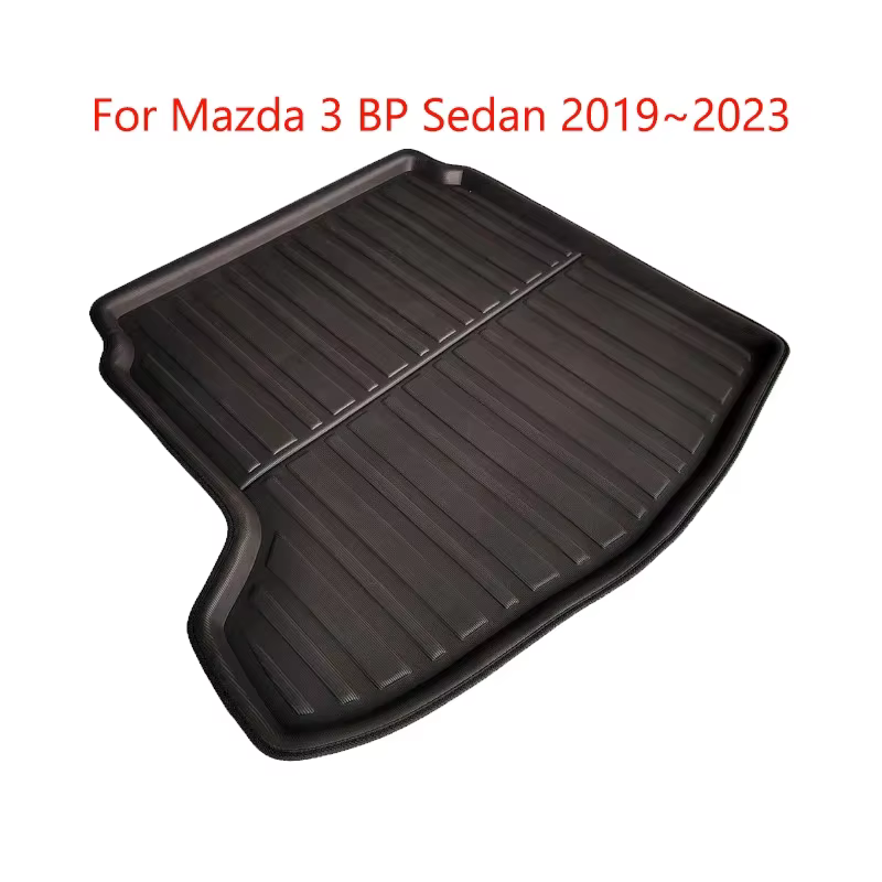 Tapis de coffre pour Mazda 3, Mazda3, Axela Sedan, BP 2023, 2022, 2021, 2020, 2019, tapis de stockag