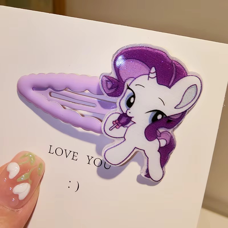 Barrette à cheveux Kawaii My Little Pony Pinkie Pie Fluttershy Rainbow Dash, poupée de dessin animé,