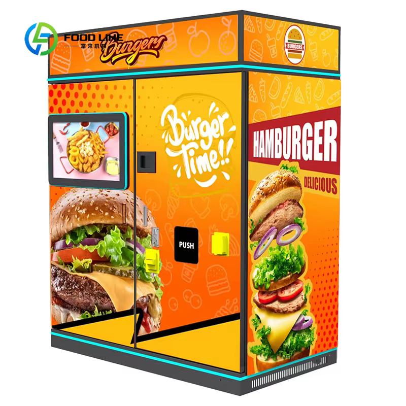 Distributeurs automatiques intelligents, distributeurs automatiques de hamburgers commerciaux, équip