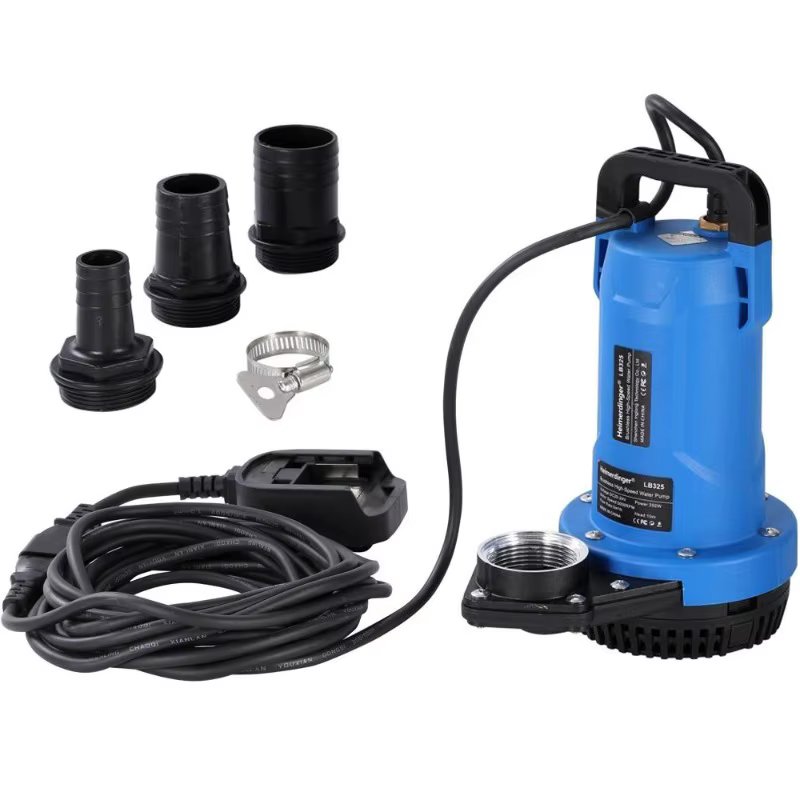Pompe submersible portable sans balais, pompe à eau, débit de 5 m³/s, sorties de 1/1,5/2 pouces, arr