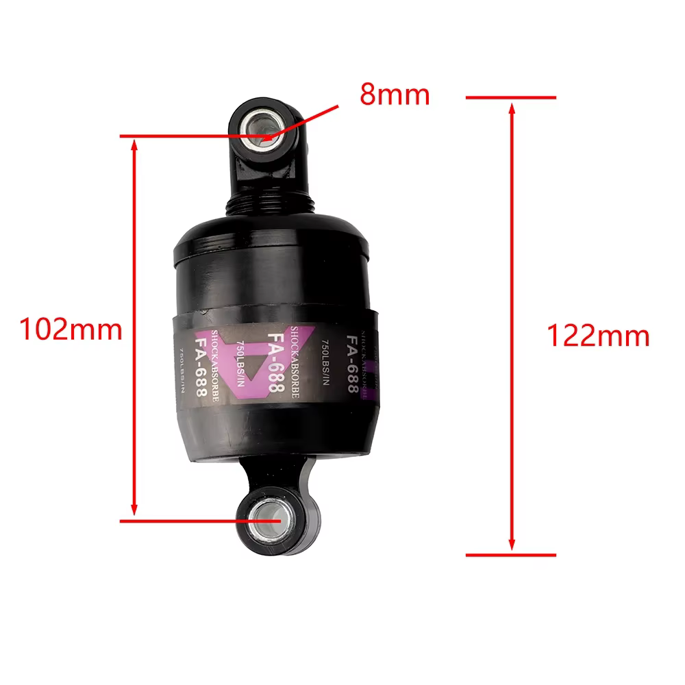 100mm/125mm/150mm Scooter électrique amortisseur VTT ressort à huile MEROCA vélo amortisseur arrière