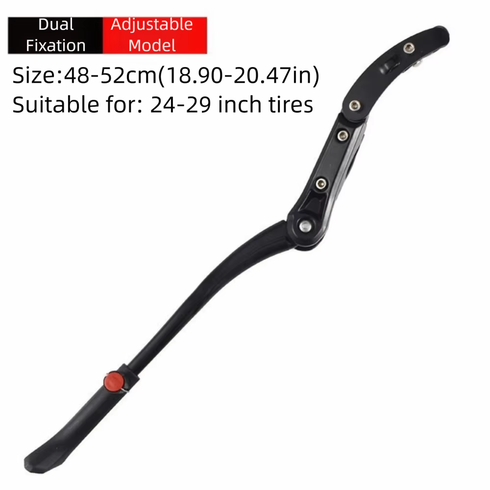 Béquille de vélo latérale arrière en aluminium, Support de vélo réglable simple, Support latéral arr