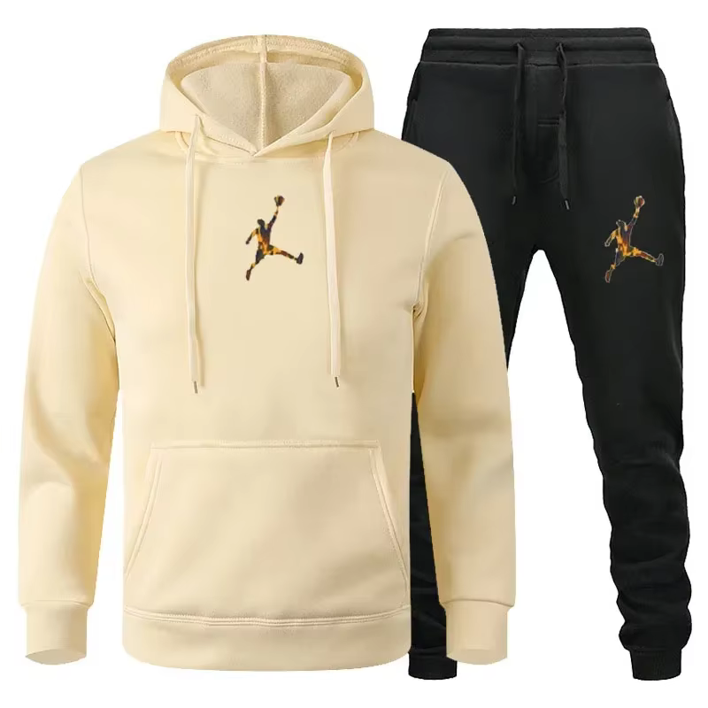 Ensemble de vêtements de sport pour hommes, jogging, Fitness, sweat-shirt à manches longues + pantal